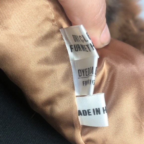 VTG Brown Spotted GDT TOO Rabbit Fur Festival Vest - Picture 13 of 15